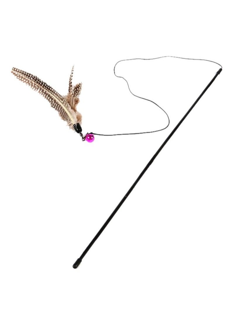 Generic - Cat Rod With Big Feathers And Bell Black/Brown 49centimeter - Image 1