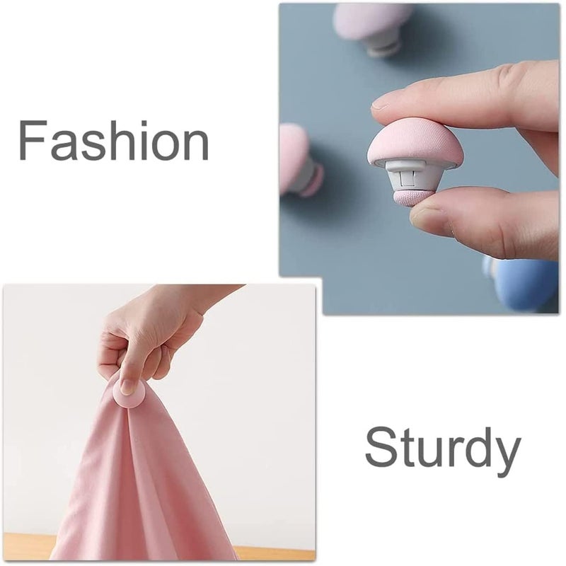 RAJAN FASHION RAJAN FASHION Duvet Clips Cover Pins Pack of 4 Mushroom Duvet Cover Pins Bed Quilt Clamps Blanket Clips Cotton Quilt Fixer DoubleSided Comforter Pins Sheet Buttons  - Image 4