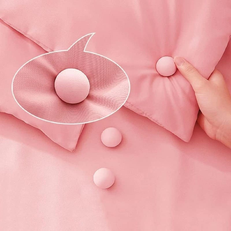 RAJAN FASHION RAJAN FASHION Duvet Clips Cover Pins Pack of 4 Mushroom Duvet Cover Pins Bed Quilt Clamps Blanket Clips Cotton Quilt Fixer DoubleSided Comforter Pins Sheet Buttons  - Image 5