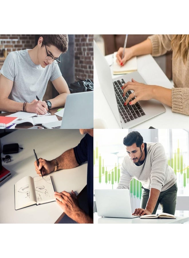 دفتر يوميات مُسطّر، ١٦٠ صفحة، متوسط ​​٥٫٦ بوصة × ٨ بوصة - ورق سميك ١٠٠ جرام لكل متر مربع - دفتر يوميات ذو غلاف مقوى للعمل والمدرسة وتدوين الملاحظات (أزرق داكن) - Image 4