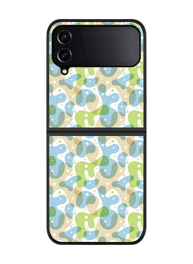 Stylizedd Rugged Black edge case for Samsung Galaxy Z Flip4 Slim fit Soft Case Flexible Rubber Edges Anti Drop TPU Gel Thin Cover - Floating Ameoba - Image 1