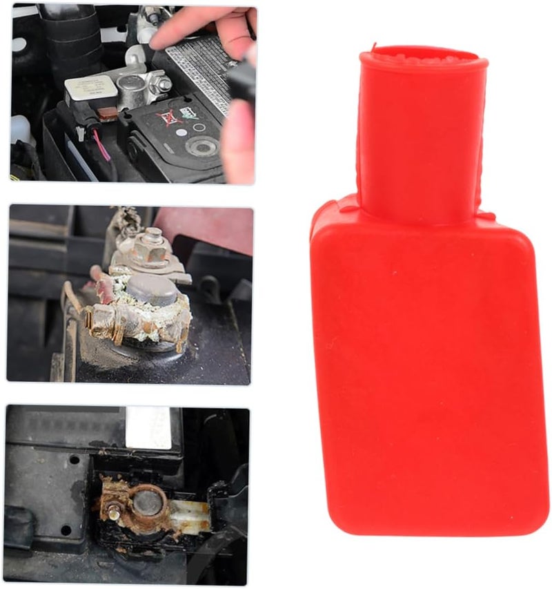 Vosarea 3Pairs Rubber Battery Terminal Covers Durable Protection for Positive Negative Posts Easy Installation for Automotive Use Flame Skid Circuit - Image 5