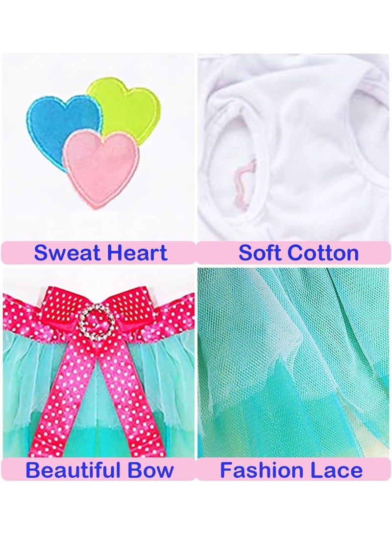 Dog Dress Luxury Puppy Skirt Clothes Princess Dresses Wedding Evening Tutu Skirt Red Lips Bowknot Dress for Small Dog Girl L Green - Image 5