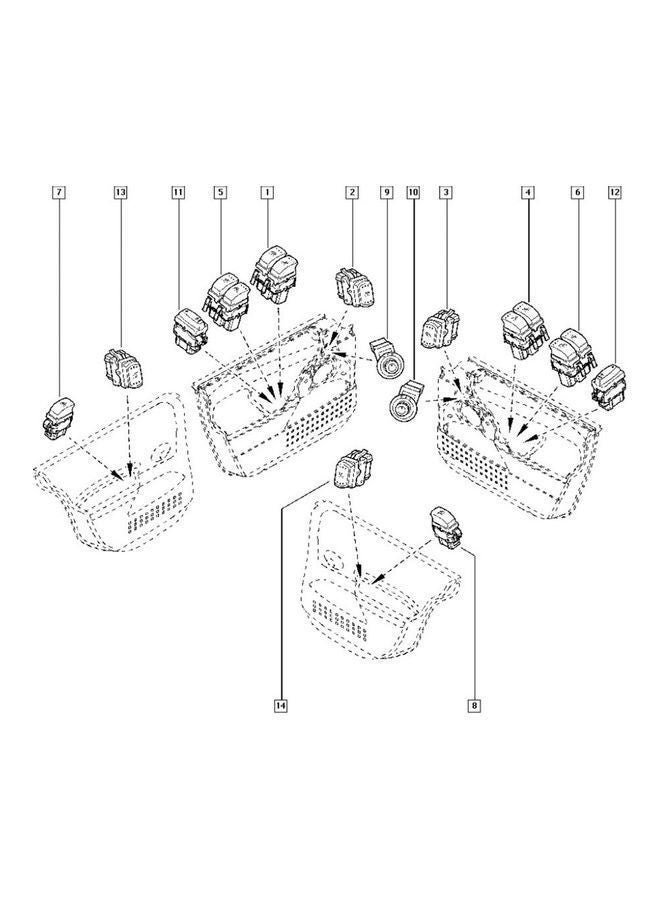 NIBEMINENT Right Front Driver Side Electric Window Control Switch Replacement For Reault Megane MK II - Image 2