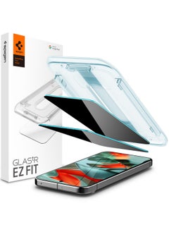 Spigen GLAStR EZ Fit Google Pixel 9 Pro XL PRIVACY Screen Protector [2 PACK] Premium Tempered Glass with Auto Align technology - 2 PACK  - Image 1