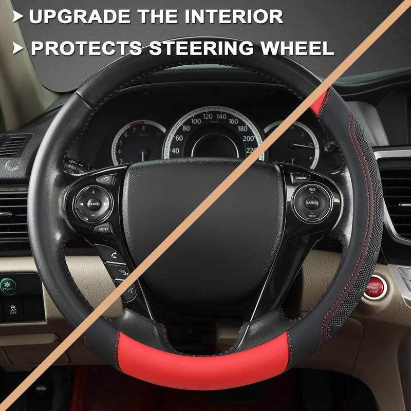 GIANT PANDA Microfiber Leather Steering Wheel Cover for Honda - Image 5