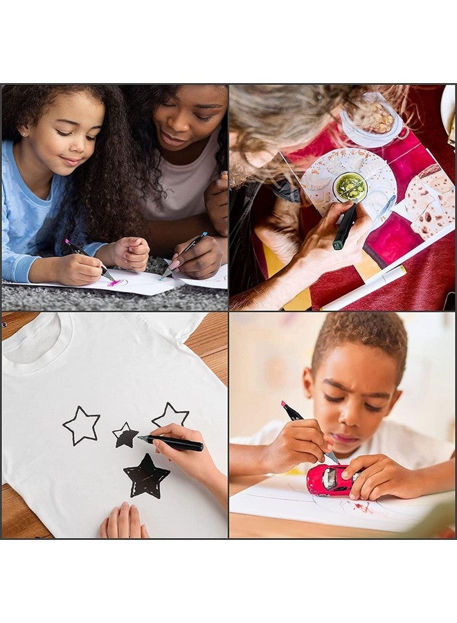 JB Export قلم ماركر JB إكسبورت، قلم مائي، أقلام ماركر للتحديد، مجموعة رسم، مواد رسم، قلم أكريليك، قلم ملون، مجموعة 24 قلم ماركر، أقلام طلاء، أقلام ماركر لمسة رائعة، قلم سحري للأطفال (24) - Image 3