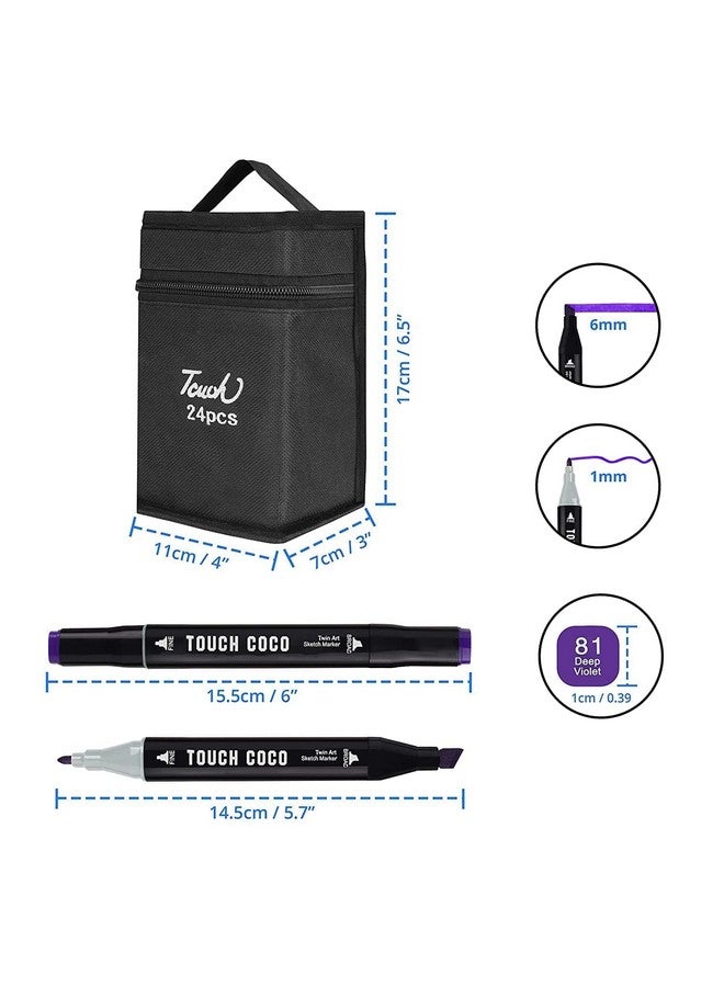 JB Export قلم ماركر JB إكسبورت، قلم مائي، أقلام ماركر للتحديد، مجموعة رسم، مواد رسم، قلم أكريليك، قلم ملون، مجموعة 24 قلم ماركر، أقلام طلاء، أقلام ماركر لمسة رائعة، قلم سحري للأطفال (24) - Image 2