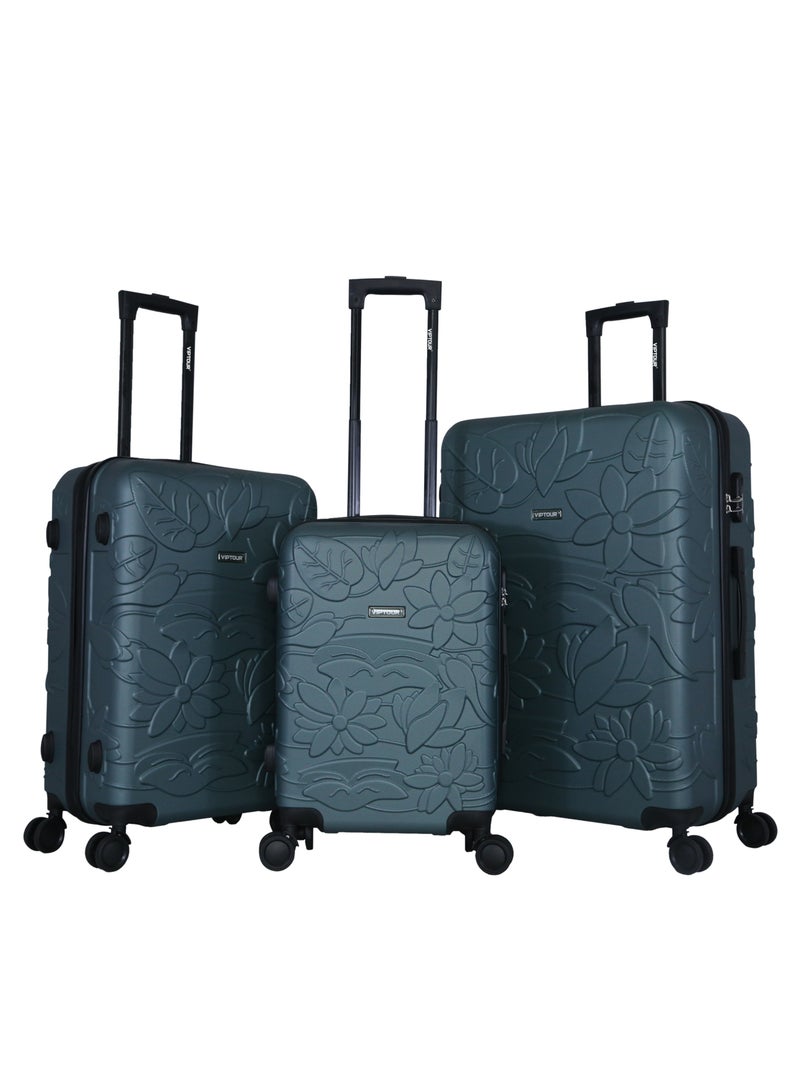 فيبتور طقم حقائب سفر 3 قطع ABS بعجلات مع نظام رقم قابل للقفل - Image 1