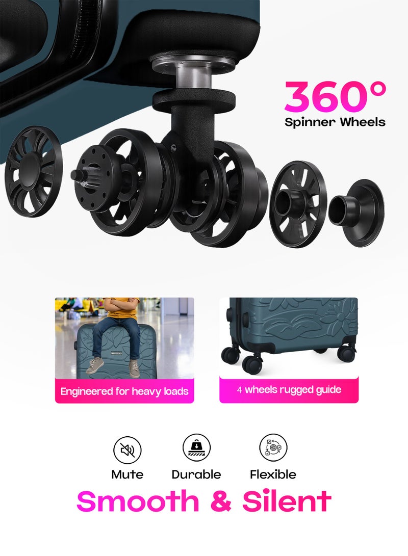 فيبتور طقم حقائب سفر 3 قطع ABS بعجلات مع نظام رقم قابل للقفل - Image 2