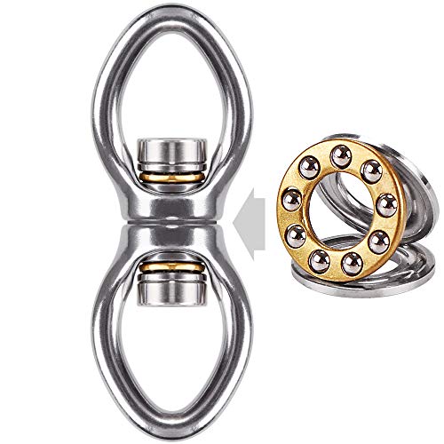 Dolibest Swing Swivel with 2 Bearing,Safest Rotational Device Hanging Accessory for Aerial Silks Dance, Web Tree Swing, Yoga Sets Hanging Hammock 800LB Capacity - Image 1
