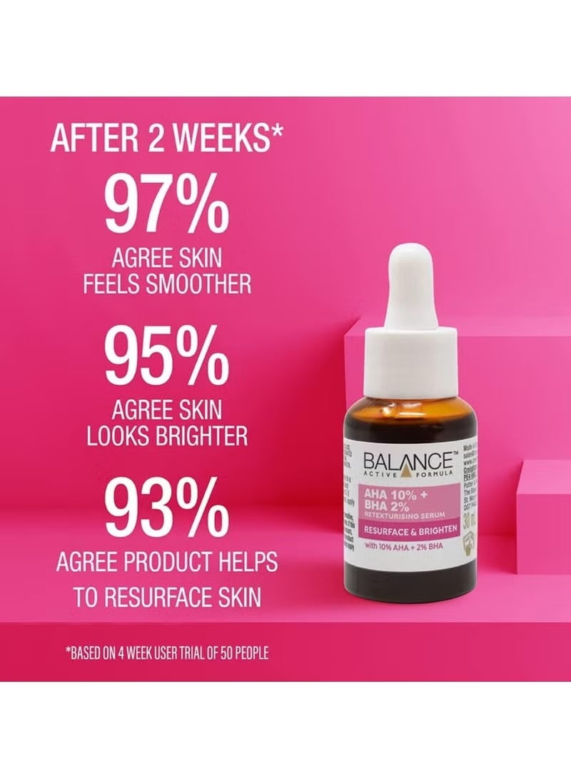 بالنس سيروم إعادة بناء البشرة Balance AHA 10% + BHA 2% 30 مل - مقشر، ينقي المسام، مضاد لحب الشباب والرؤوس السوداء، يعزز بشرة صافية ومشرقة - Image 2