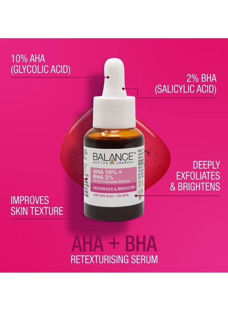 بالنس سيروم إعادة بناء البشرة Balance AHA 10% + BHA 2% 30 مل - مقشر، ينقي المسام، مضاد لحب الشباب والرؤوس السوداء، يعزز بشرة صافية ومشرقة - Image 3