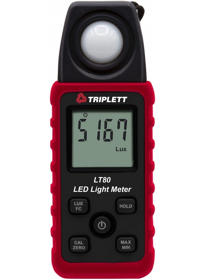Triplett LT80 LED Illuminance/Light Meter up to 400,000 Lux / 40,000 Fc - Image 1