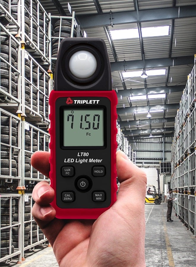 Triplett LT80 LED Illuminance/Light Meter up to 400,000 Lux / 40,000 Fc - Image 2