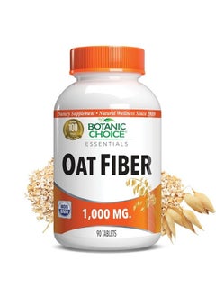 Botanic Choice Oat Fiber -Natural Oat Fiber Dietary Supplement to Support Digestive Health for Women and Men - 90 Tablets (1000 mg Each)  - Image 1