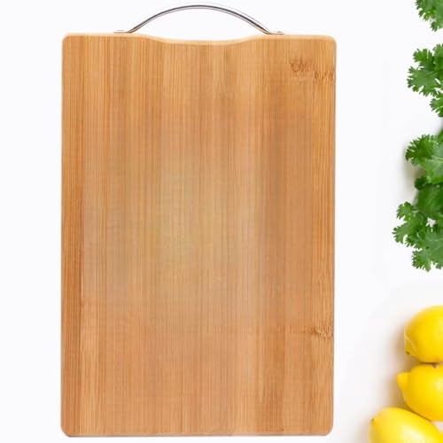 Shopeleven Bamboo Wood Chopping Cutting Board for Kitchen Vegetables, Fruits & Cheese, BPA Free, Eco-Friendly, Anti-Microbial | Wooden Chopping Board with Handle (Pack of 1) - Image 1