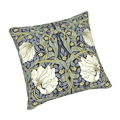 Keebik William Morris Pimpernel Throw Pillow Covers Set of 2 Cushion Covers for Couch Home Bed Living Room Decorative Pillow Cases 18x18 Inch - Image 4