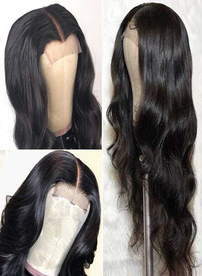 ALLRUN Body Wave Lace Closure Wigs Human Hair 4x4 Lace Front Wigs With Baby Hair(16 inch) Body Wave Lace Wigs For Black Women Natural Color 150% Density - Image 2