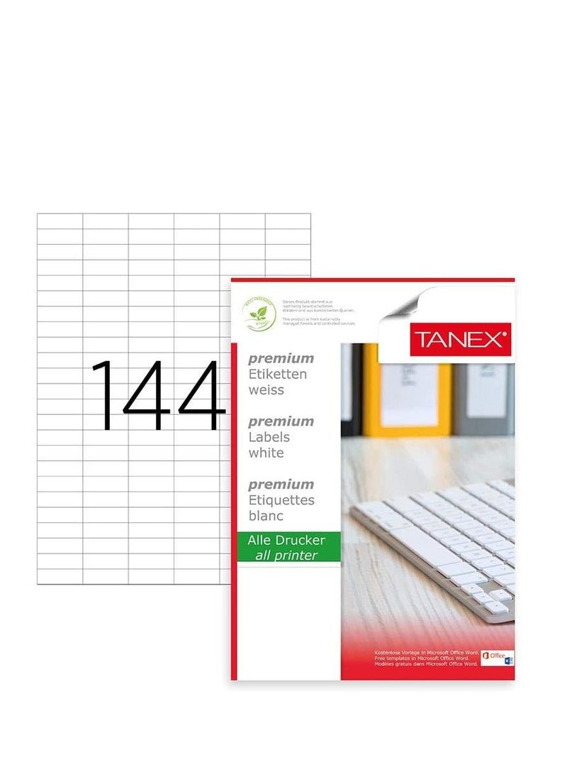 Tanex Laser Printer Labels