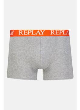 Replay Men 2 Pack Brand Logo Trunk, Grey  - Image 4