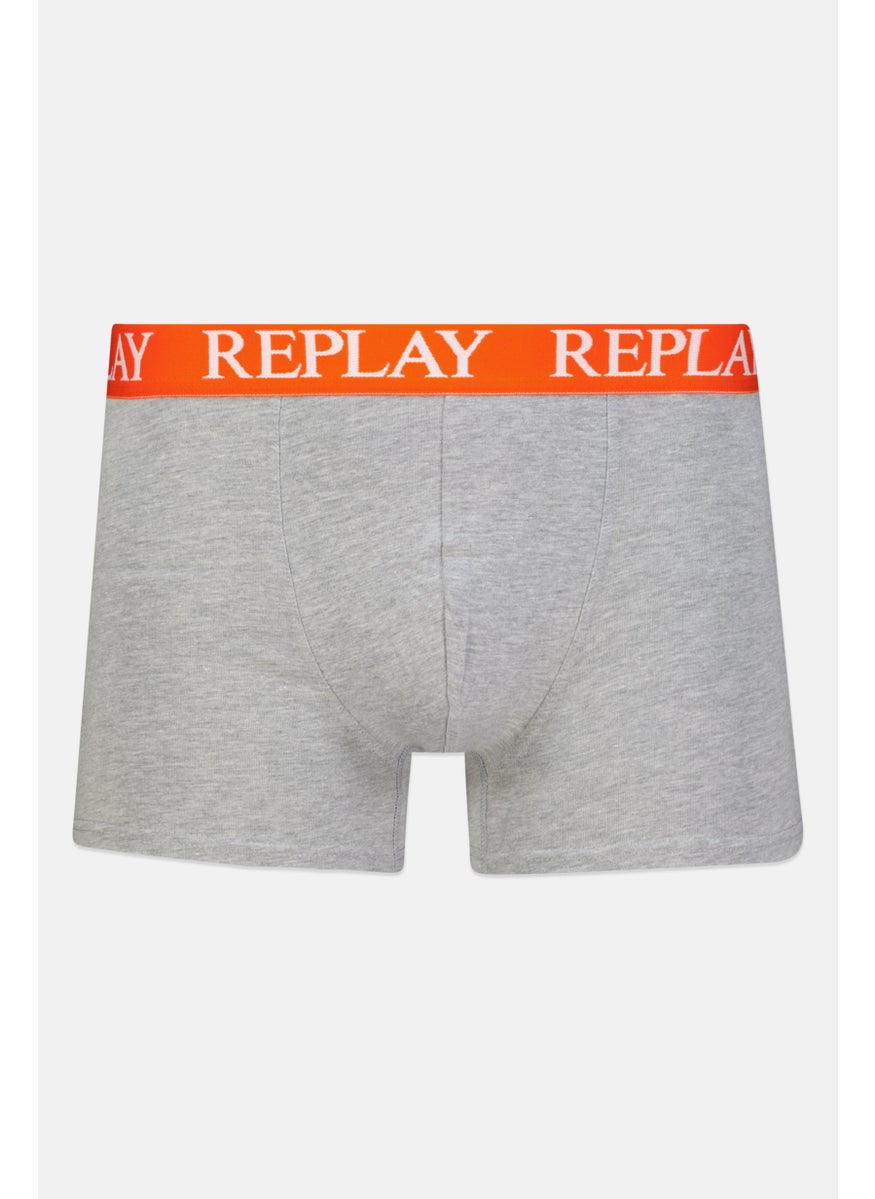 Replay Men 2 Pack Brand Logo Trunk, Grey  - Image 4