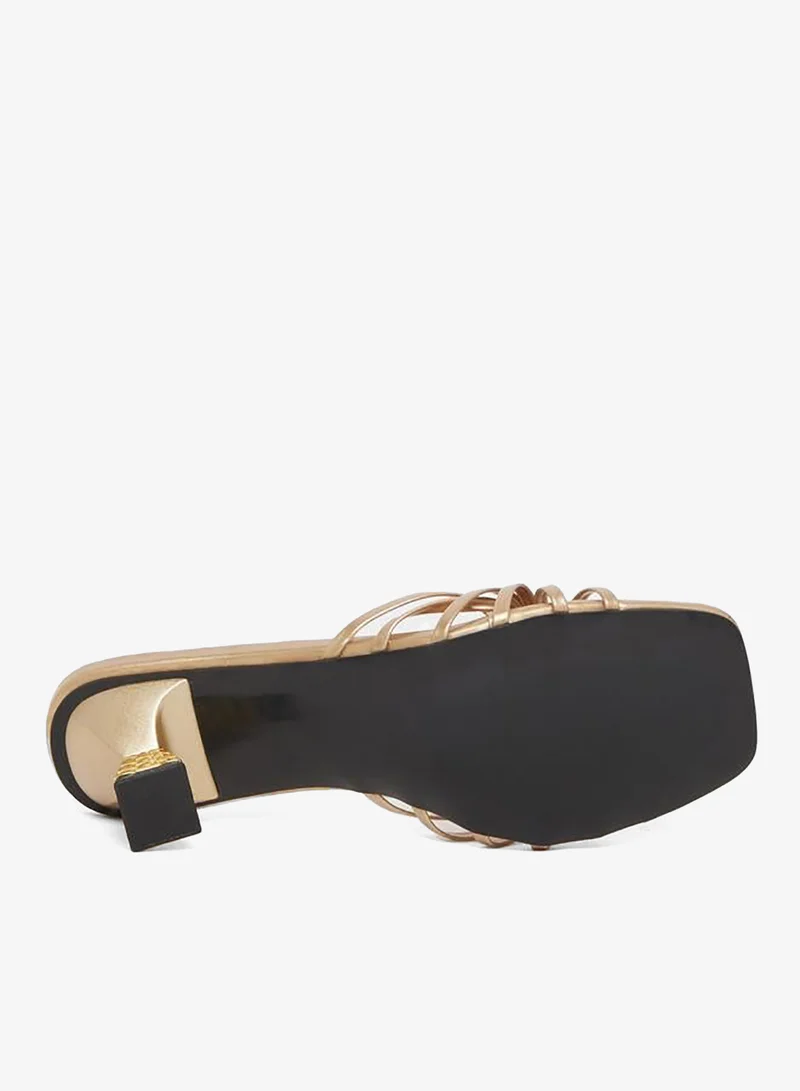 Take Two  Women Beige Strappy Kitten Heel Sandals for Women | Best Price UAE