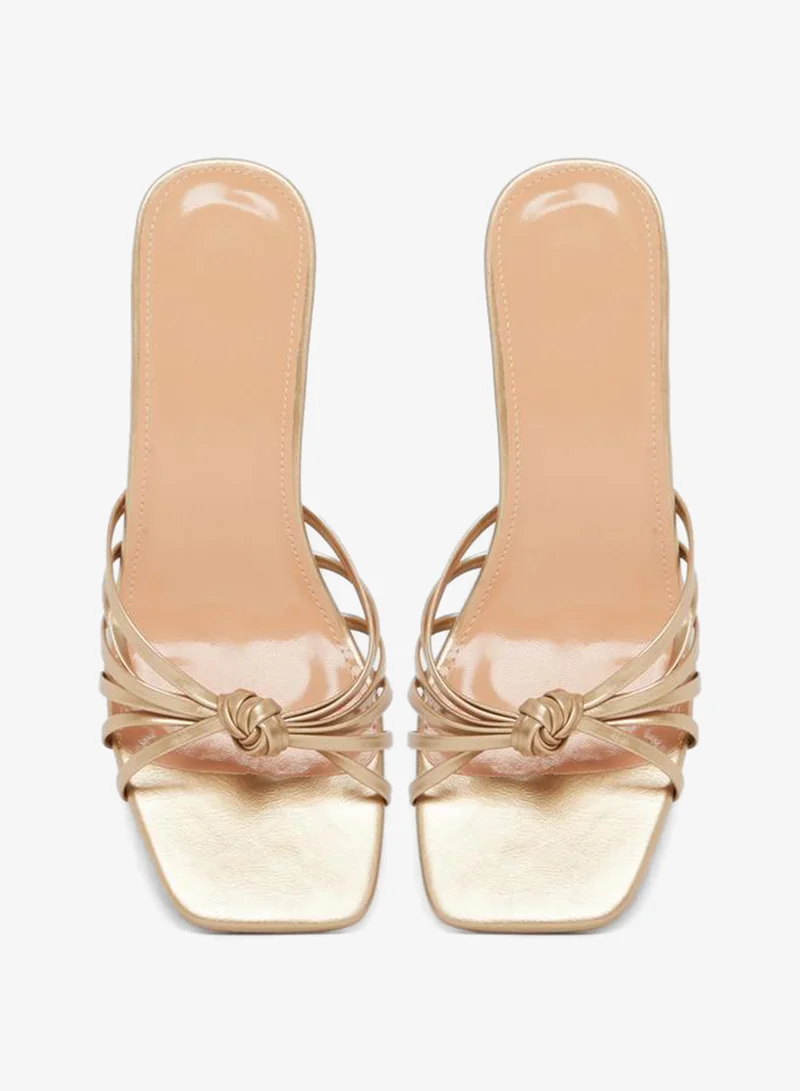 Take Two  Women Beige Strappy Kitten Heel Sandals for Women | Best Price UAE