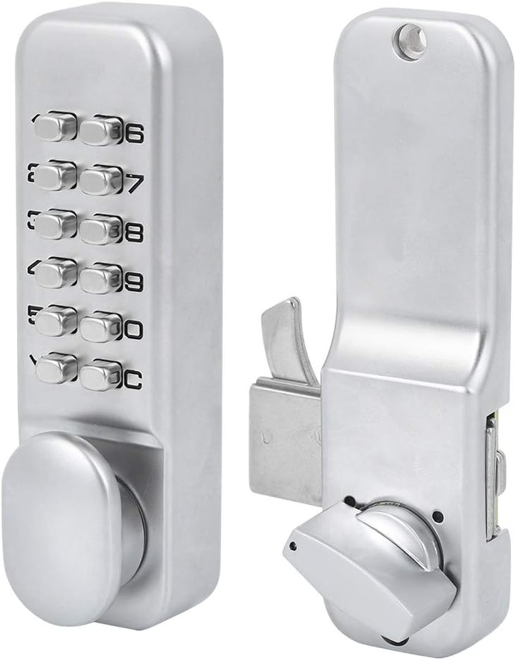 klarako Mechanical Keyless Door Lock 1‑11 Digitals Mechanical Password Door Lock Set Mechanical Combination Lock Sliding Door Keyless Access for Home Office - Image 1