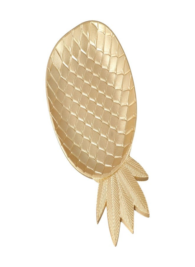 Pokinge 7.8 Inch Gold Pineapple Shape Serving Tray Decorative Pineapple Plate Jewelry Pallet Fruit Snack Dish Table Decoration Jewelry Organizer - Image 4