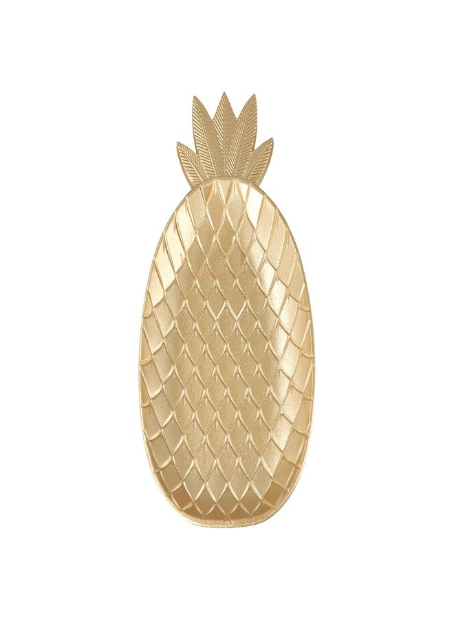 Pokinge 7.8 Inch Gold Pineapple Shape Serving Tray Decorative Pineapple Plate Jewelry Pallet Fruit Snack Dish Table Decoration Jewelry Organizer - Image 3