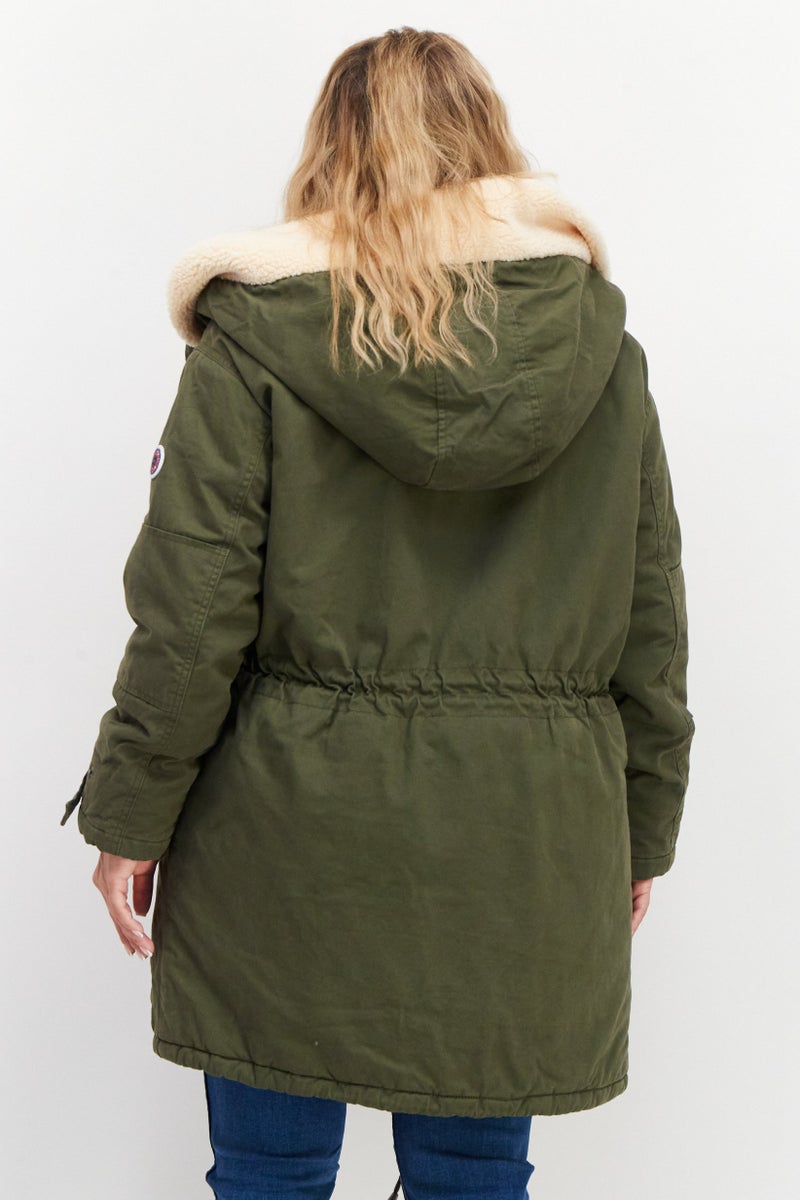 Pepe Jeans Women Solid Puffer Jacket, Olive - Image 4
