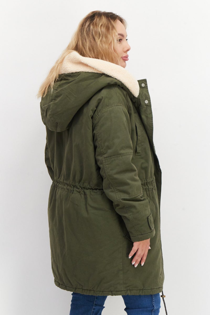 Pepe Jeans Women Solid Puffer Jacket, Olive - Image 2