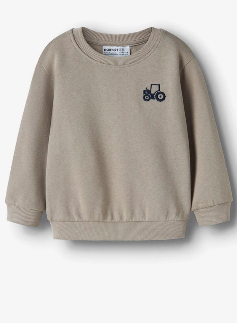 نيم ات سويت شيرت أطفال بياقة مستديرة بطبعة جرافيك - Image 4