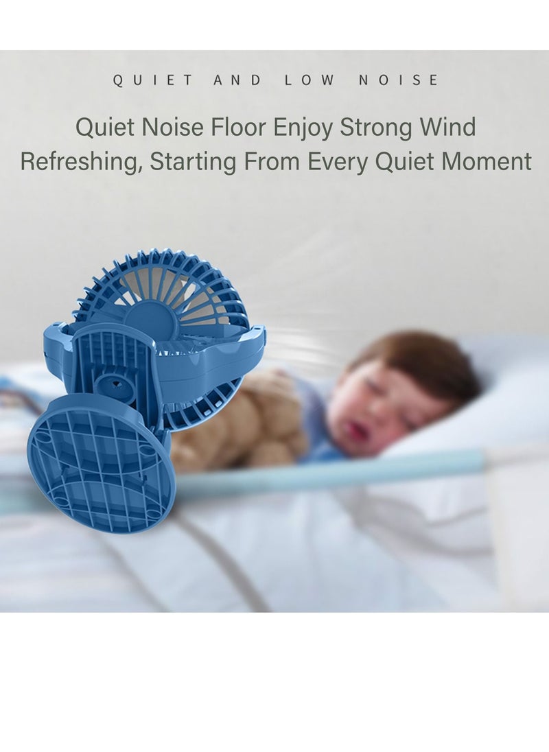 TEKNUM - 2 - In - 1 Stroller Usb Charging Fan With Light - Blue - Image 1