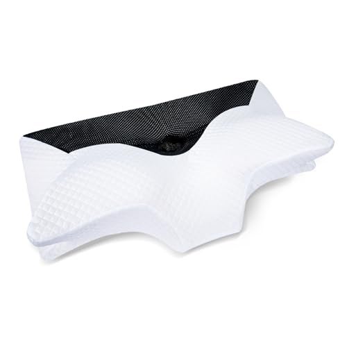 HOMCA Cervical Pillow Memory Foam Pillows - Contour Memory Foam Pillow for Neck Pain Relief, Orthopedic Neck Bed Pillow for Side Sleepers Back and Stomach - Image 1