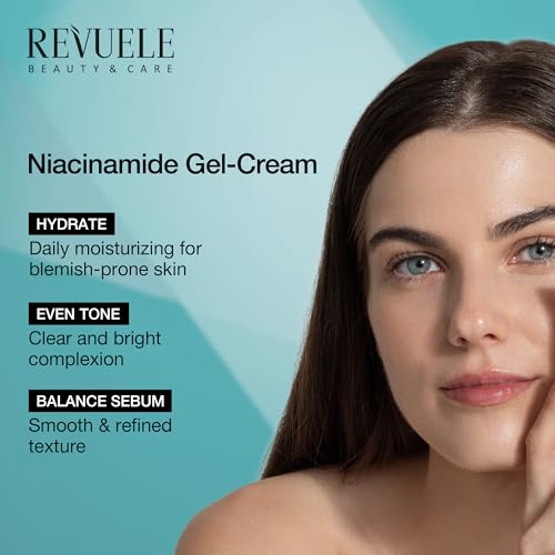Revuele Niacinamide GelCream 50ml Lightweight Refreshing Face Moisturizer for ShineFree Balanced Skin Vegan Dermatologically Tested 169 floz - Image 3