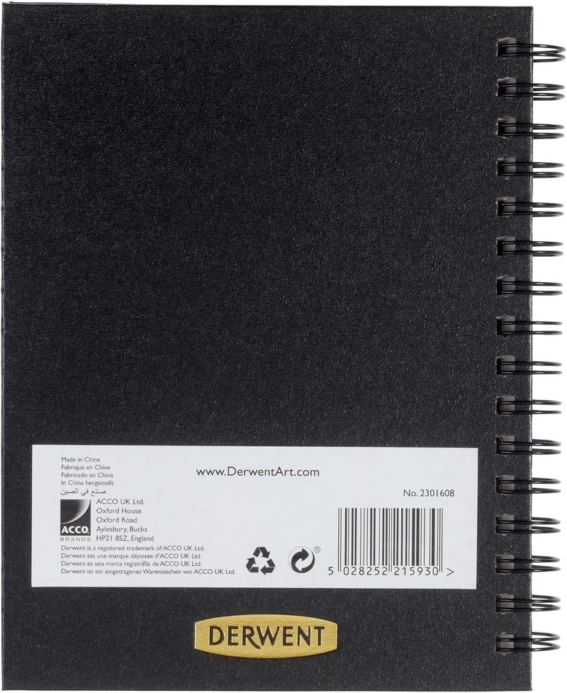 Derwent A5 Hardback Sketchbook with 86 Acid-Free Sheets - Ideal for Drawing and Sketching - Image 3