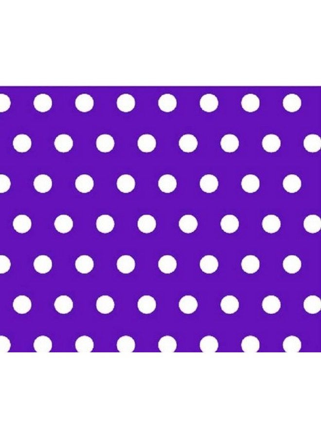 SHEETWORLD.COM SheetWorld Fitted 100% Cotton Percale Pack N Play Sheet 29 x 42, Polka Dots Purple, Made in USA - Image 2