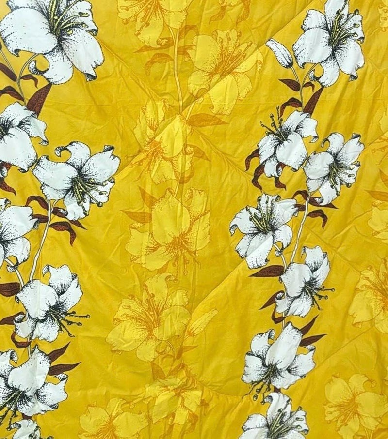 Blackspade BLACK SPADE Heavy Glace Cotton Microfiber Single Bed Reversible AC Comforter (60 * 90 inches) (Yellow Bale) - Image 3