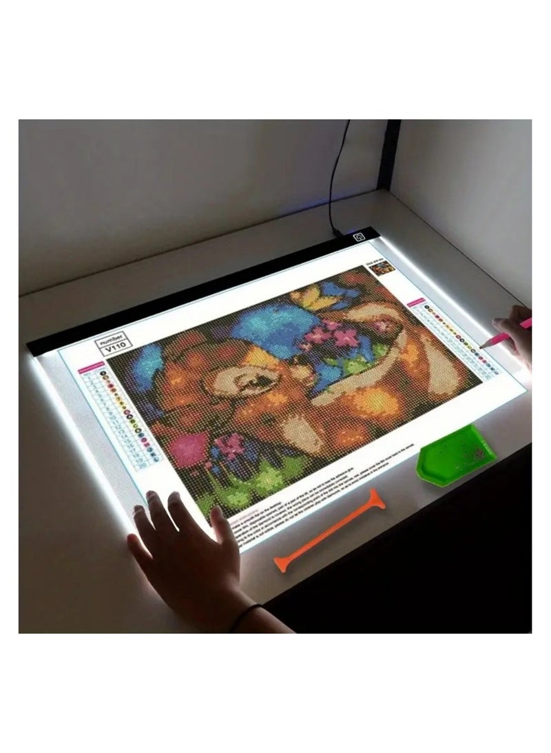 A3 Light Box Drawing, Copy Board Three Layers Dimmable Led Light Pad Drawing Board  - Image 4