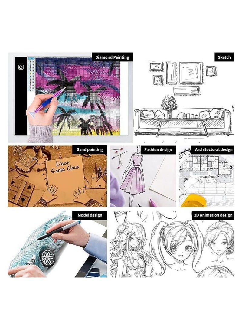 A3 Light Box Drawing, Copy Board Three Layers Dimmable Led Light Pad Drawing Board  - Image 5
