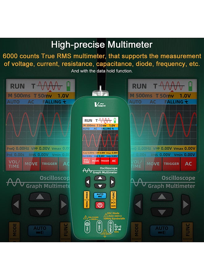 BSIDE 3in1 Oscilloscope Multimeter Electrical Test Pen 2.8inch TFT Display Handheld Oscope Meter 10Mhz Bandwidth with Data Storage Function for DIY and Electronic Test  - Image 3