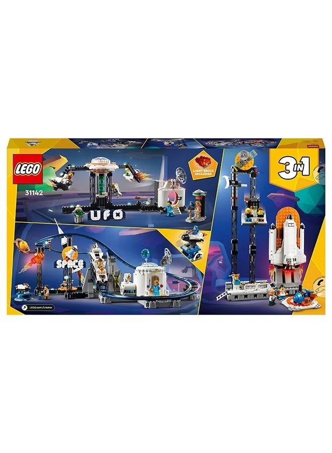 LEGO Creator 3in1 Space Roller Coaster Funfair Set 31142 (Age 9+, 874 Pieces) - Image 3