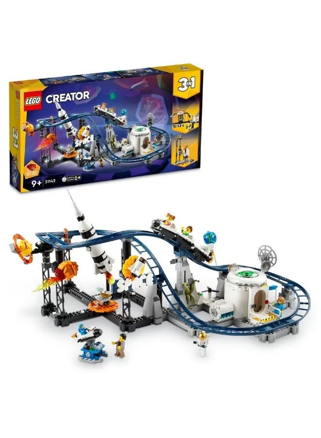 LEGO Creator 3in1 Space Roller Coaster Funfair Set 31142 (Age 9+, 874 Pieces) - Image 1