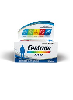 Centrum Men Multivitamin Tablets with Vitamin B1, B2, B3, Magnesium, Minerals, & Microelements, 60 Tablets