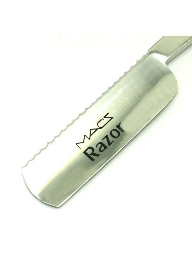 MacRazors Products Professional Straight Razors with Solid Brown Maple Wood Handle Macs Brand-047  - Image 2