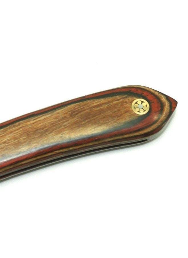 MacRazors Products Professional Straight Razors with Solid Brown Maple Wood Handle Macs Brand-047  - Image 3