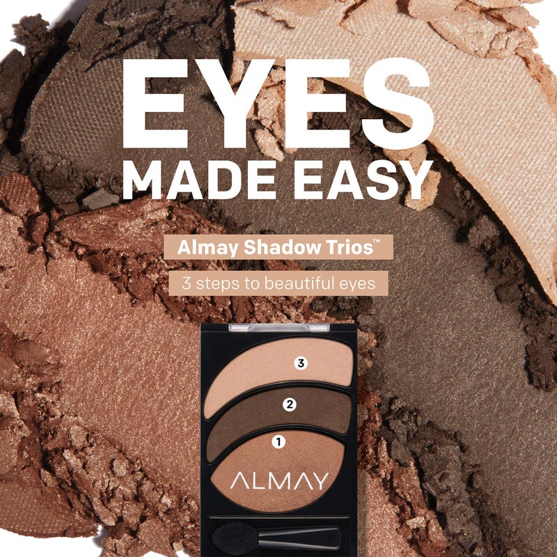 Almay Shadow Trio Palette, Longlasting Smoky Eyeshadow Makeup, Three Shades, Hypoallergenic, Everyday Neutrals, 0.19 oz - Image 5