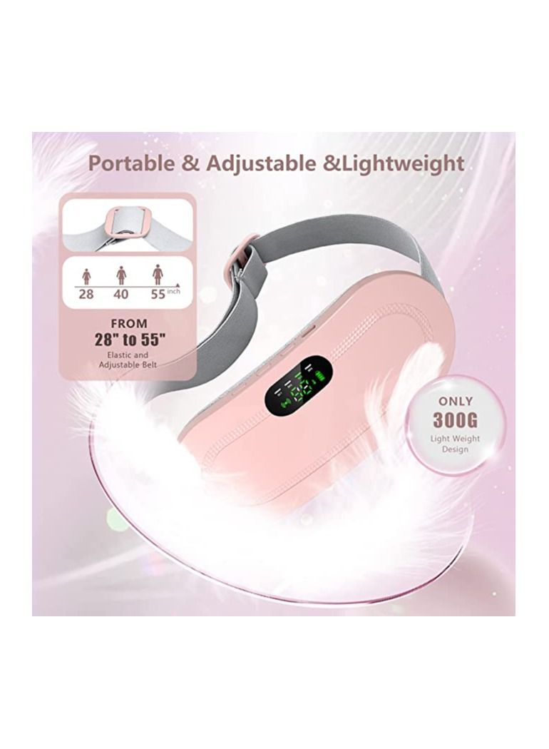 Portable Heating Pad, Lower Back Pain Relief Fast Period Heating Pads for cramps, 3-Speed Temperature Adjustment, and 4-Speed Massage Modes, Menstrual Cramps Relief Heating Pad for Women and Girl